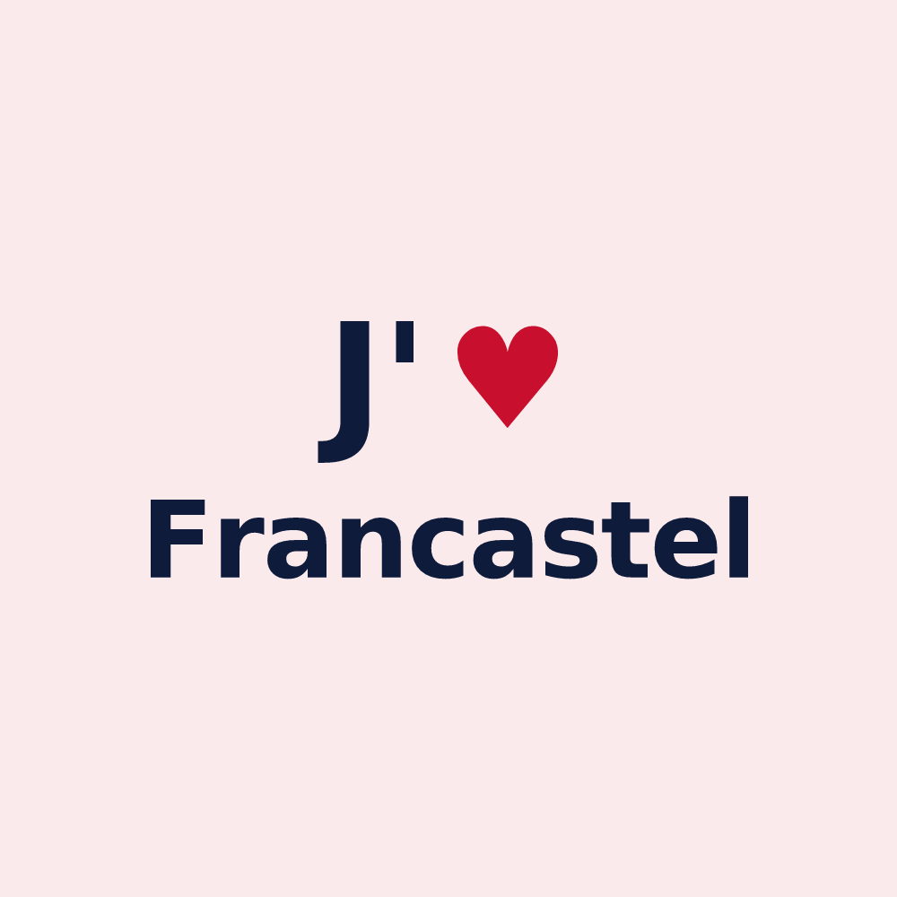 Magnet personnalisé Francastel — design J'aime Francastel