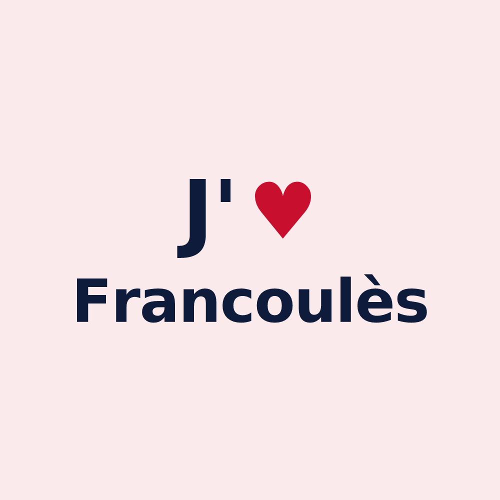 Magnet personnalisé Francoulès — design J'aime Francoulès