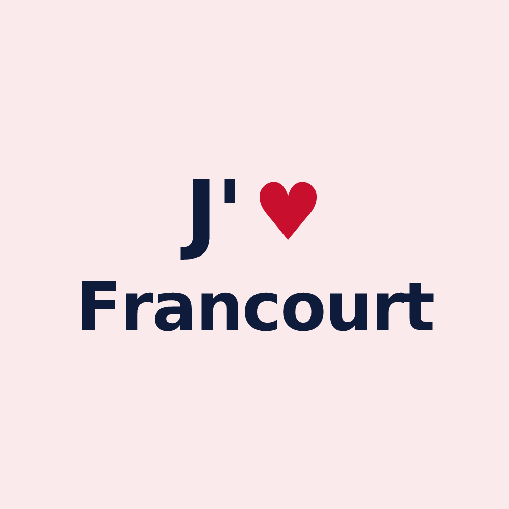Magnet personnalisé Francourt — design J'aime Francourt