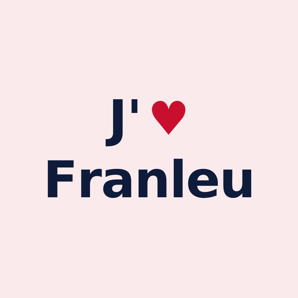 Magnet personnalisé Franleu — design J'aime Franleu