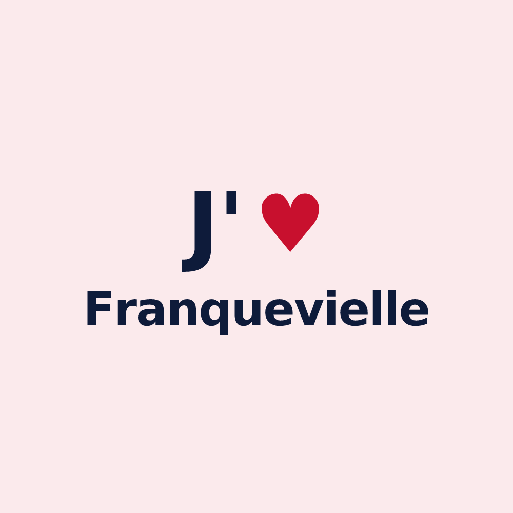 Magnet personnalisé Franquevielle — design J'aime Franquevielle