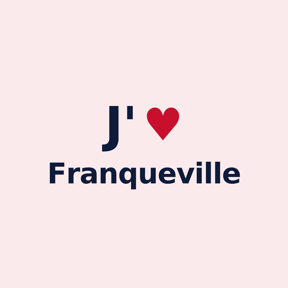 Magnet personnalisé Franqueville — design J'aime Franqueville