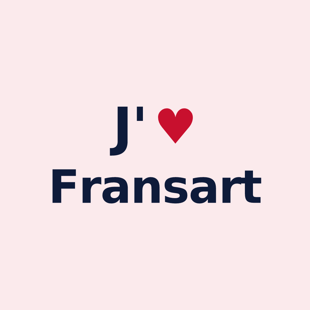 Magnet personnalisé Fransart — design J'aime Fransart