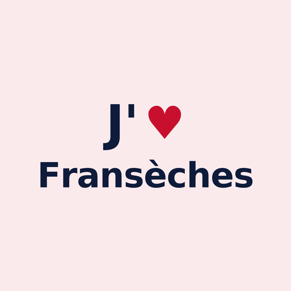 Magnet personnalisé Fransèches — design J'aime Fransèches