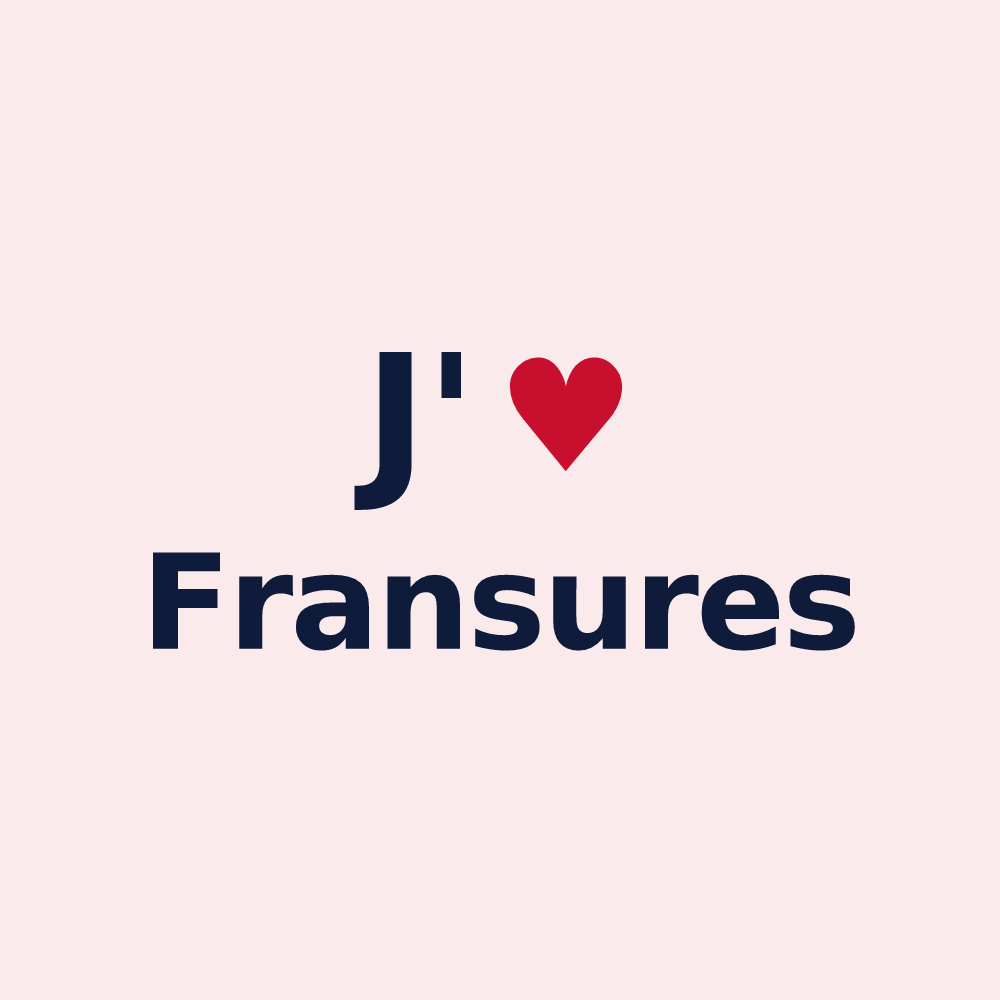 Magnet personnalisé Fransures — design J'aime Fransures