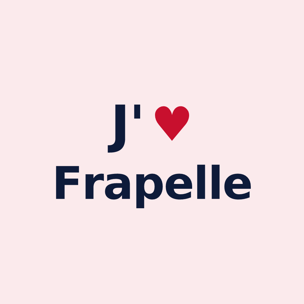 Magnet personnalisé Frapelle — design J'aime Frapelle