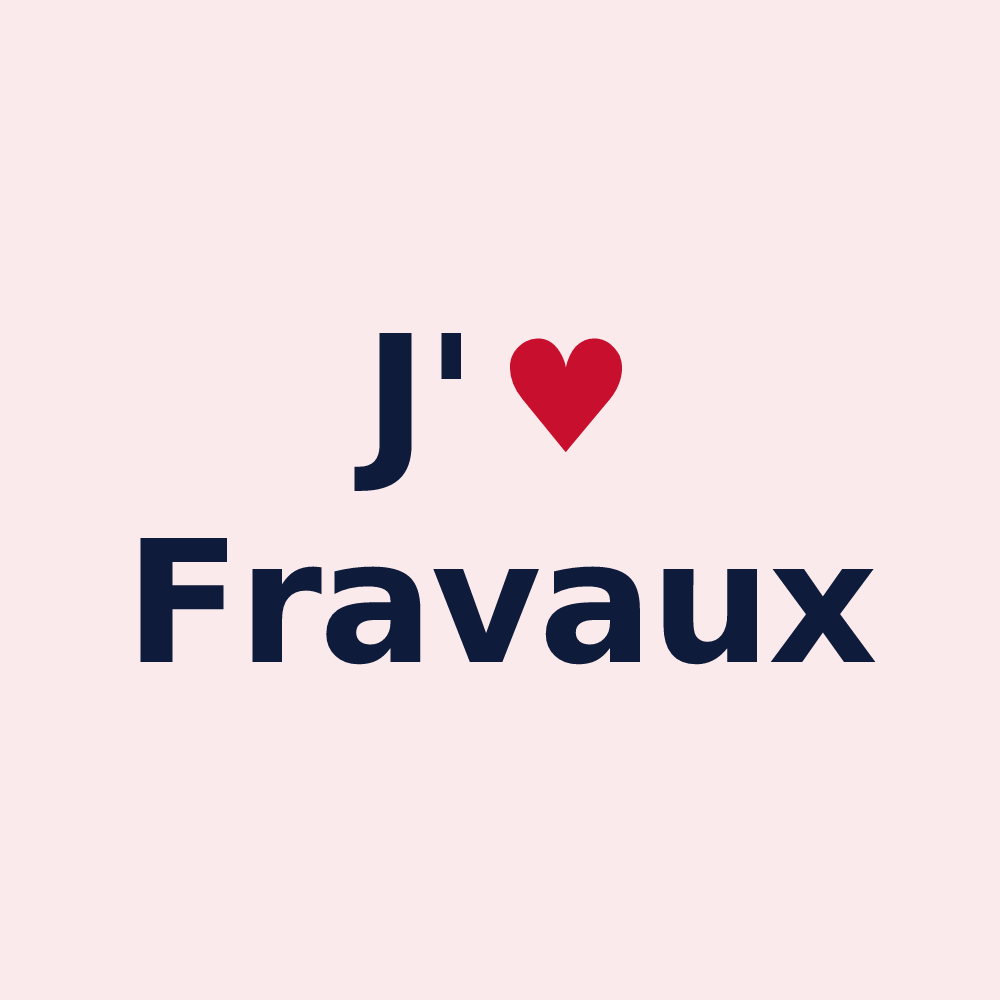 Magnet personnalisé Fravaux — design J'aime Fravaux