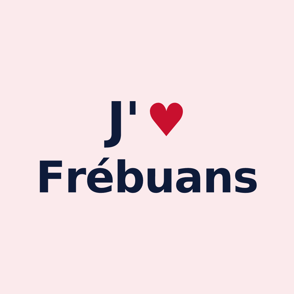 Magnet personnalisé Frébuans — design J'aime Frébuans