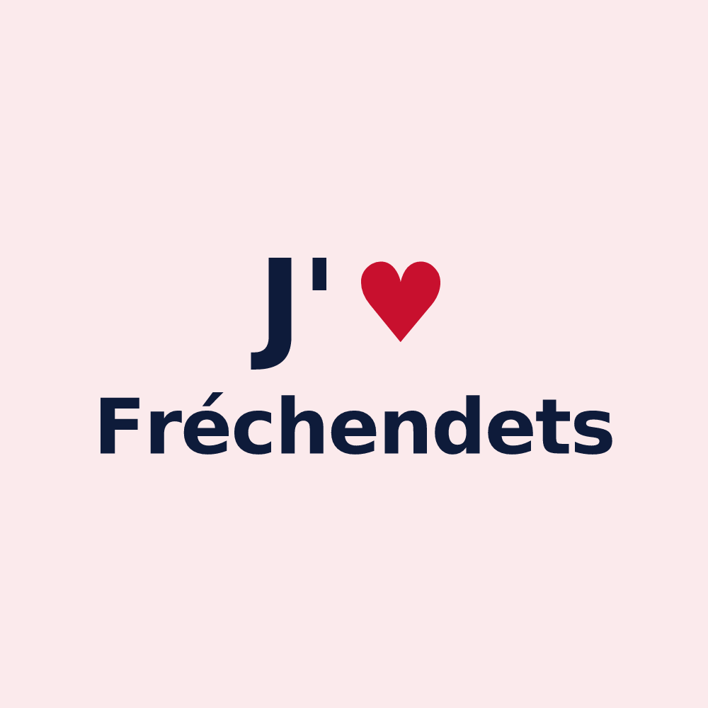 Magnet personnalisé Fréchendets — design « J'aime Fréchendets » imprimé sur le magnet