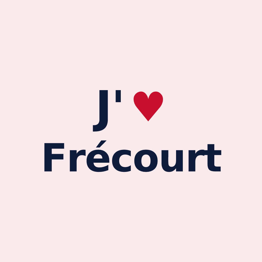 Magnet personnalisé Frécourt — design J'aime Frécourt