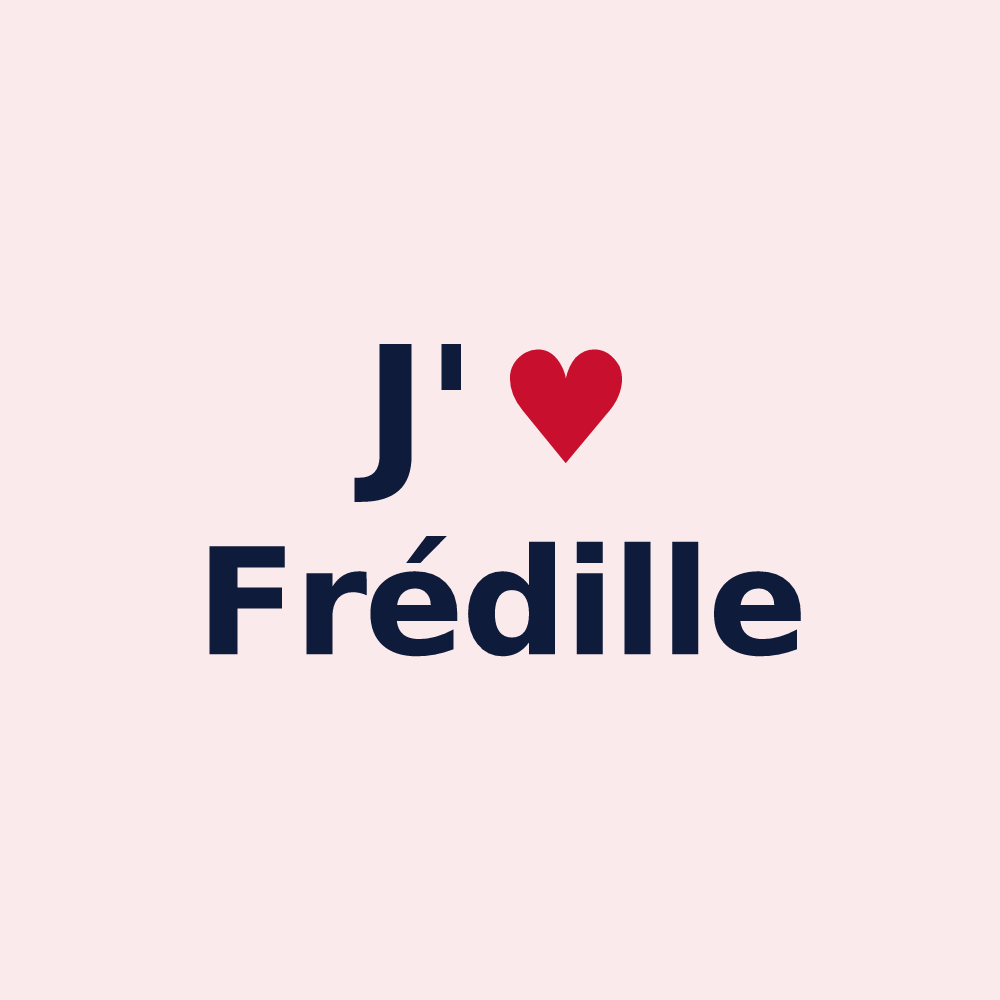 Magnet personnalisé Frédille — design J'aime Frédille