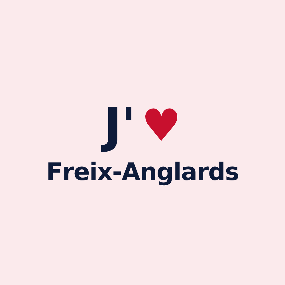 Magnet personnalisé Freix-Anglards — design J'aime Freix-Anglards