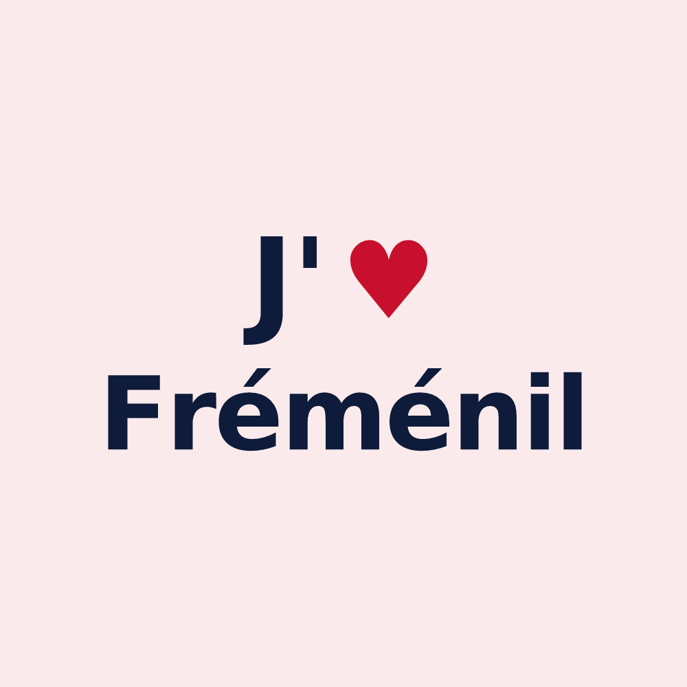 Magnet personnalisé Fréménil — design J'aime Fréménil