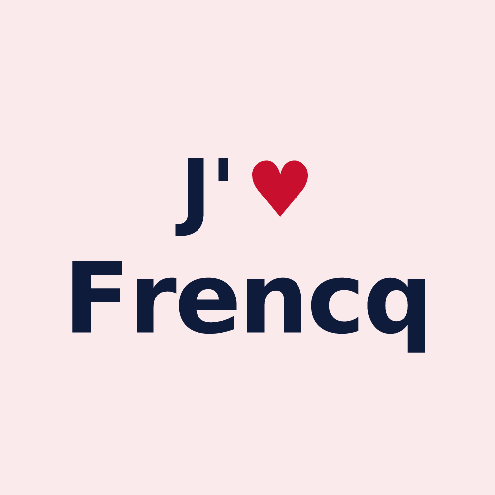 Magnet personnalisé Frencq — design J'aime Frencq