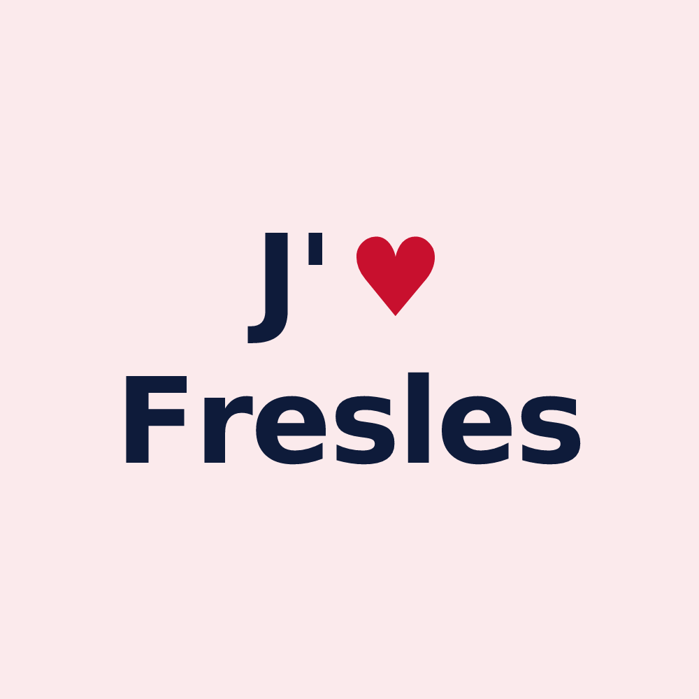 Magnet personnalisé Fresles — design « J'aime Fresles » imprimé sur le magnet