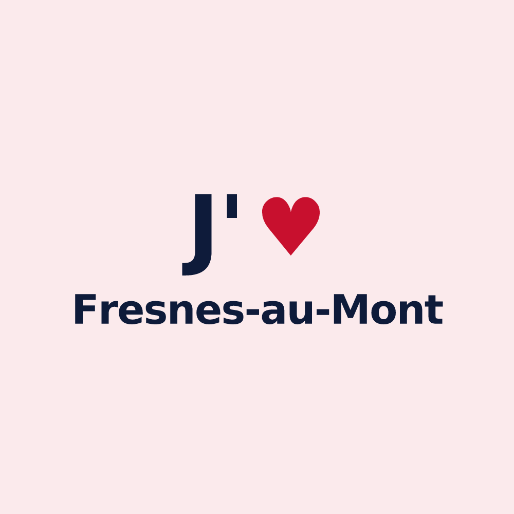 Magnet personnalisé Fresnes-au-Mont — design J'aime Fresnes-au-Mont