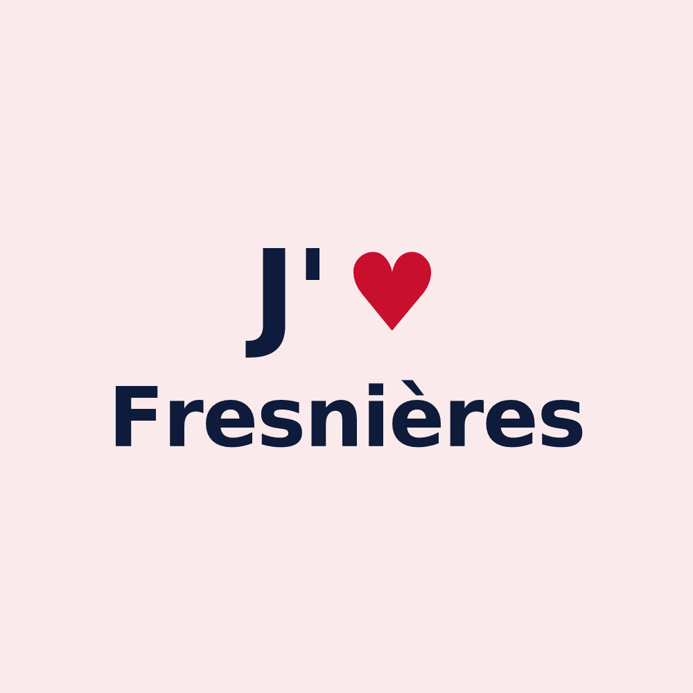 Magnet personnalisé Fresnières — design J'aime Fresnières