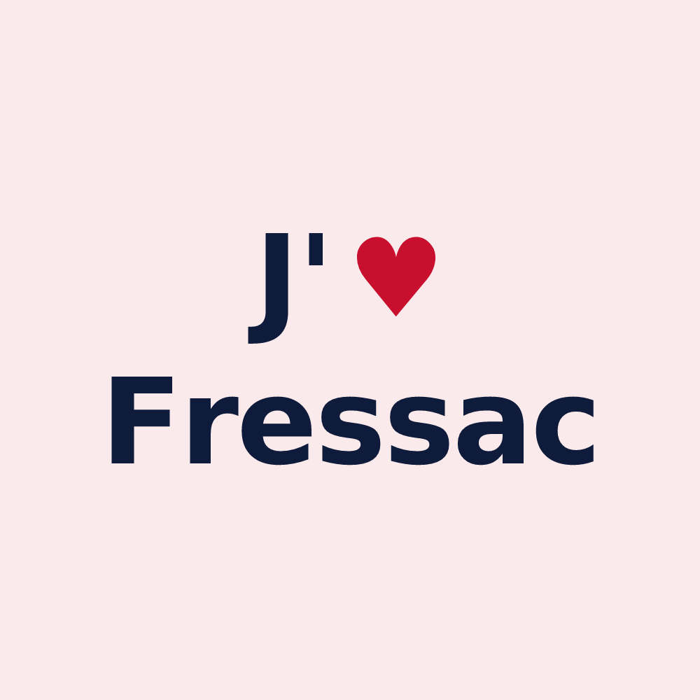 Magnet personnalisé Fressac — design J'aime Fressac
