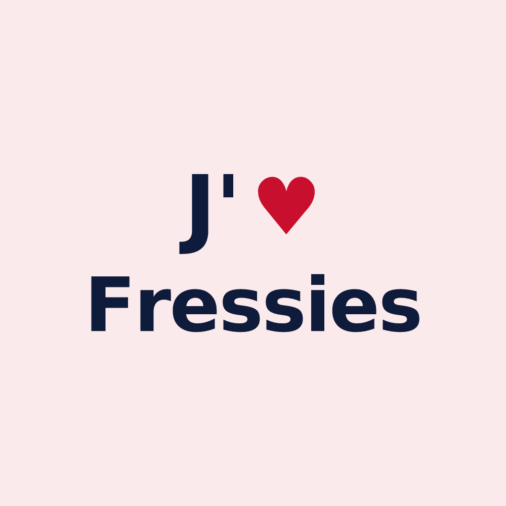 Magnet personnalisé Fressies — design J'aime Fressies