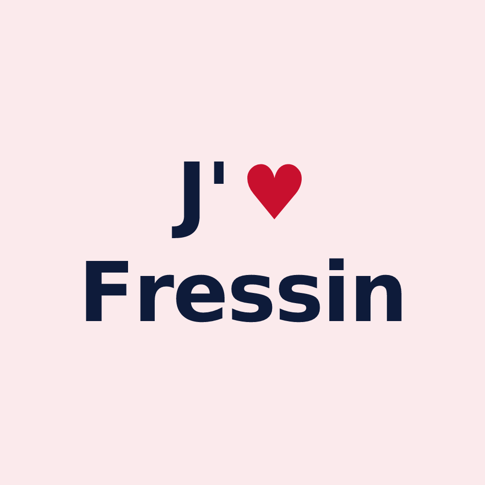 Magnet personnalisé Fressin — design J'aime Fressin