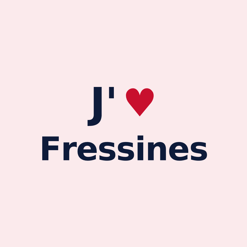 Magnet personnalisé Fressines — design J'aime Fressines