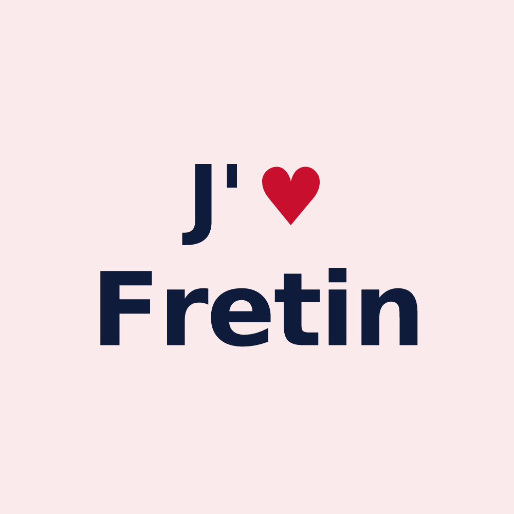 Magnet personnalisé Fretin — design J'aime Fretin
