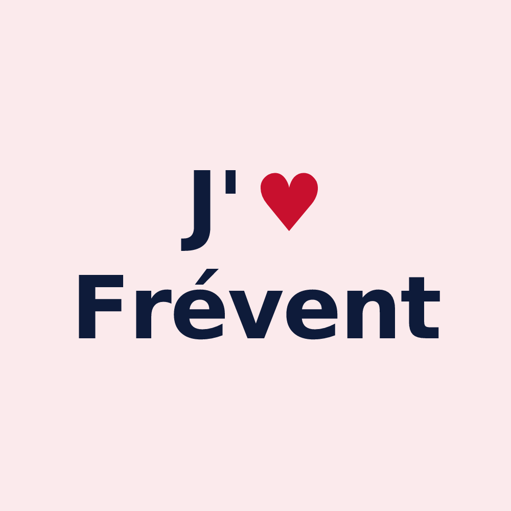 Magnet personnalisé Frévent — design « J'aime Frévent » imprimé sur le magnet