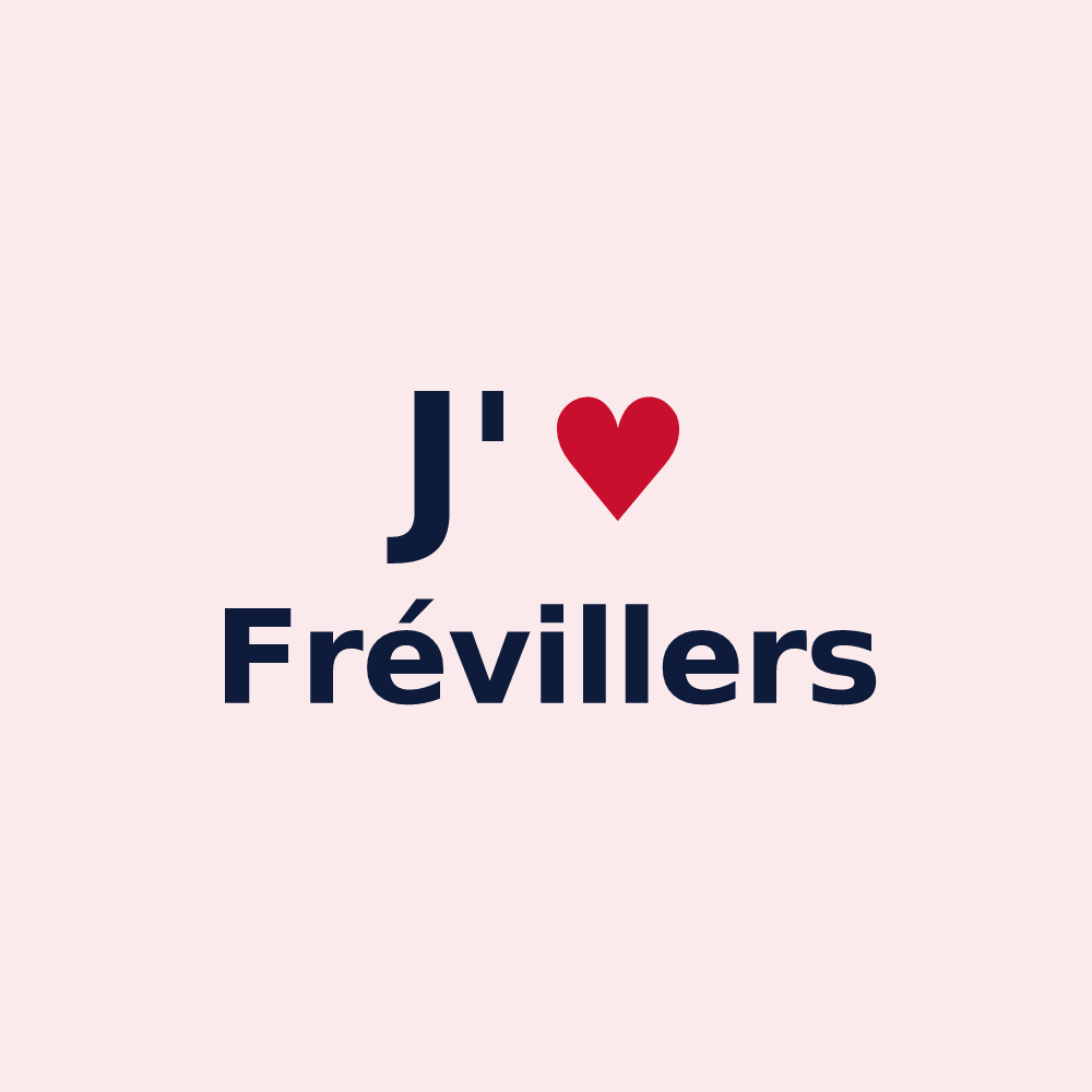 Magnet personnalisé Frévillers — design J'aime Frévillers