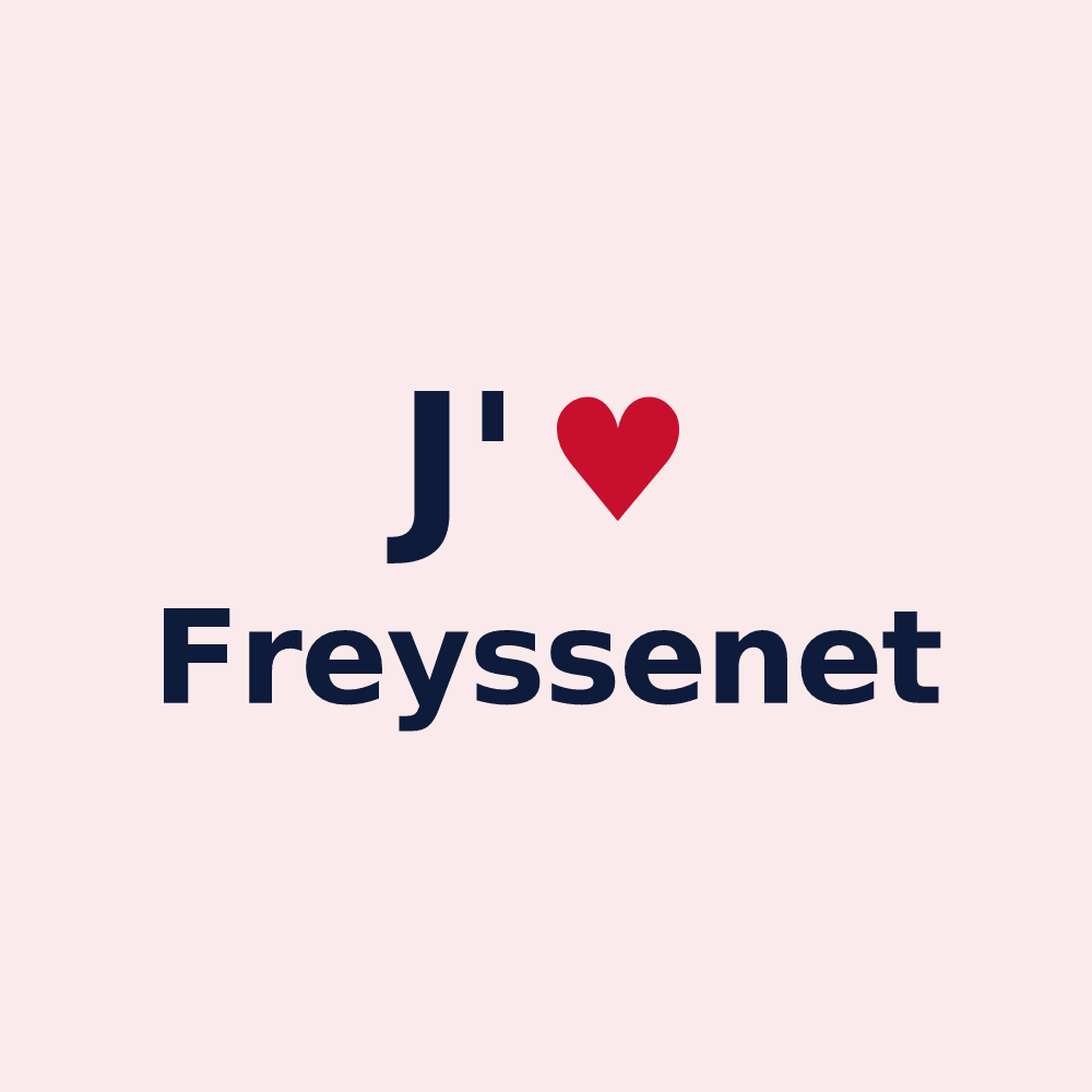 Magnet personnalisé Freyssenet — design « J'aime Freyssenet » imprimé sur le magnet