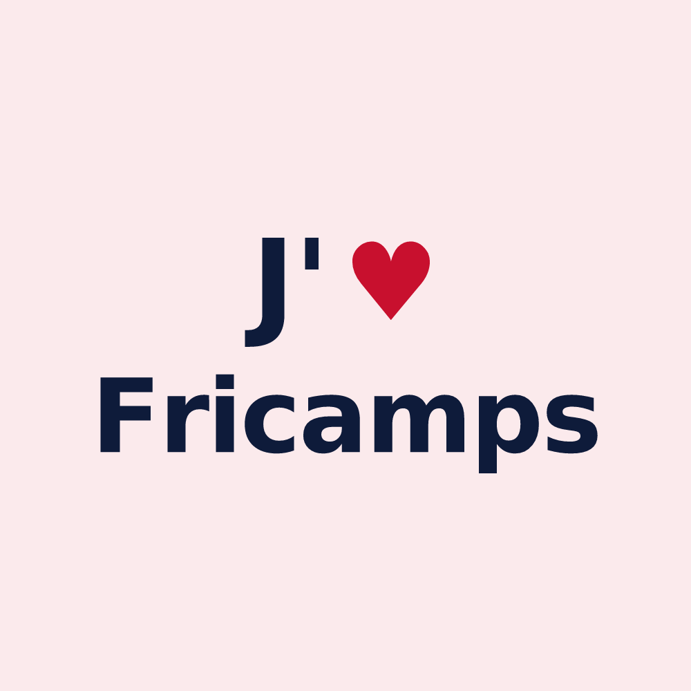 Magnet personnalisé Fricamps — design J'aime Fricamps