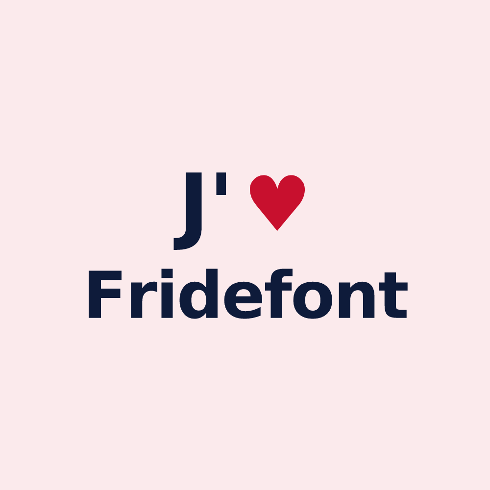 Magnet personnalisé Fridefont — design J'aime Fridefont
