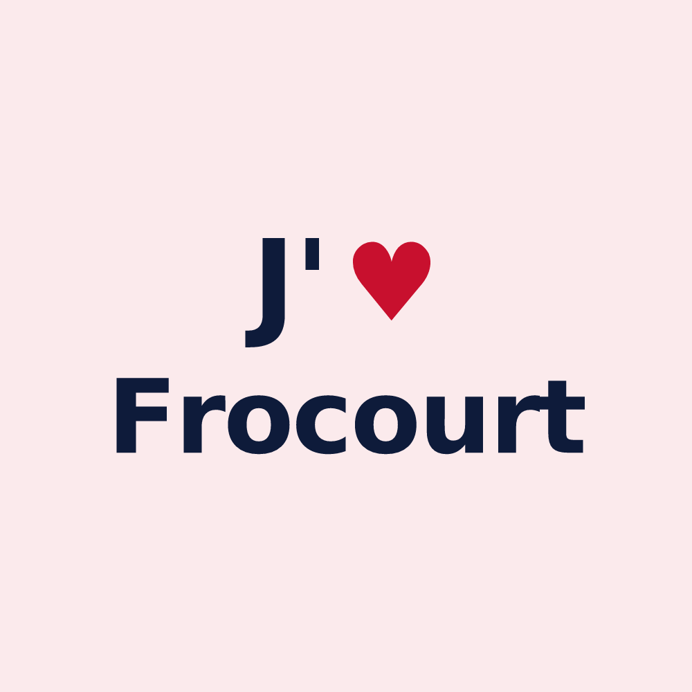 Magnet personnalisé Frocourt — design J'aime Frocourt
