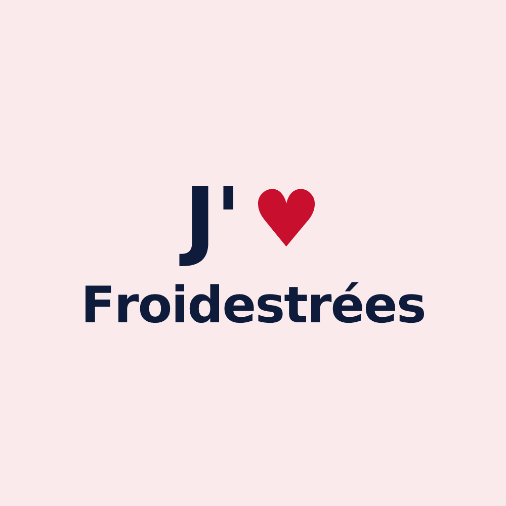 Magnet personnalisé Froidestrées — design J'aime Froidestrées