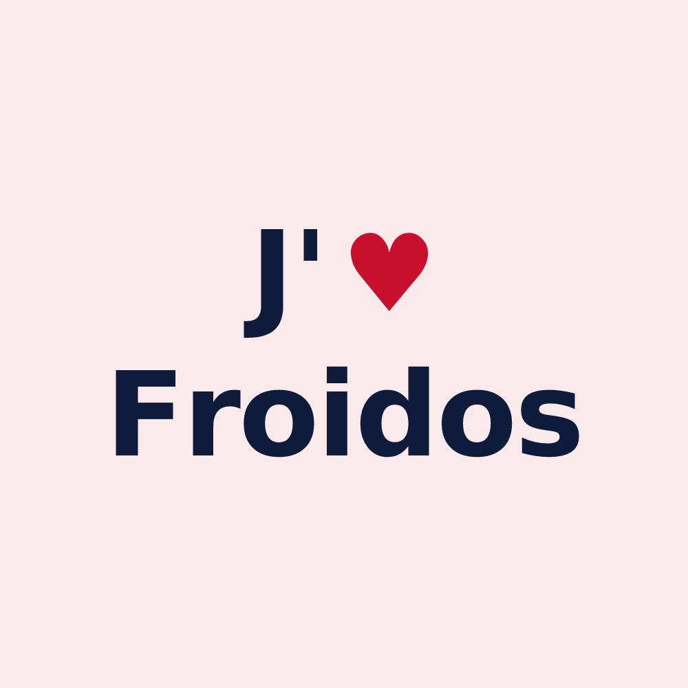 Magnet personnalisé Froidos — design J'aime Froidos