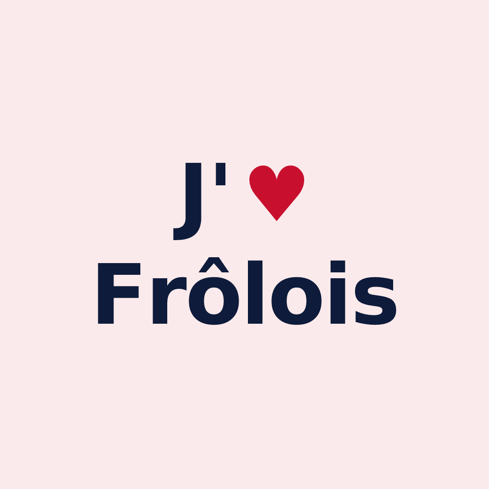 Magnet personnalisé Frôlois — design J'aime Frôlois