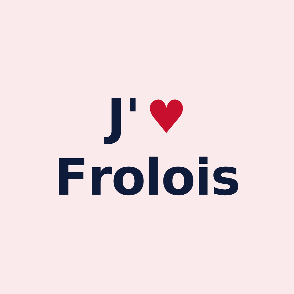Magnet personnalisé Frolois — design « J'aime Frolois » imprimé sur le magnet