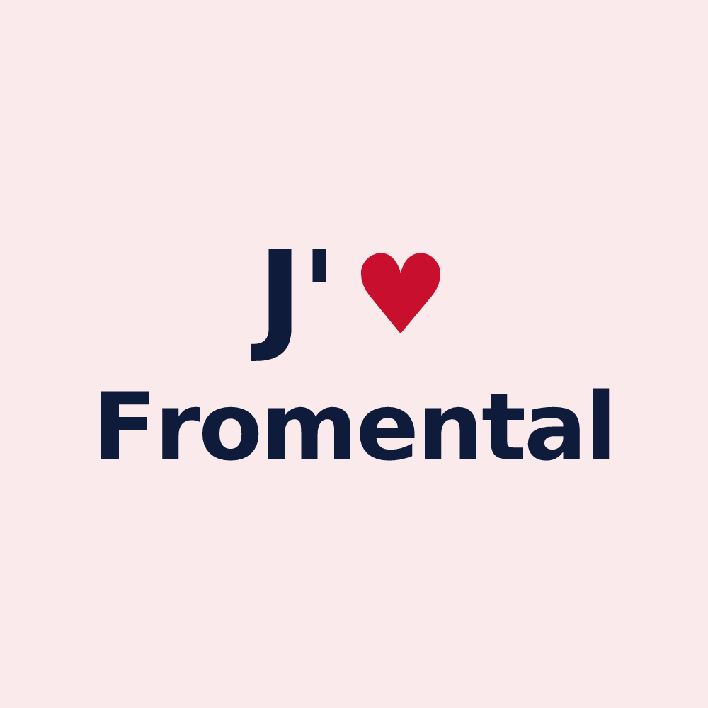 Magnet personnalisé Fromental — design J'aime Fromental