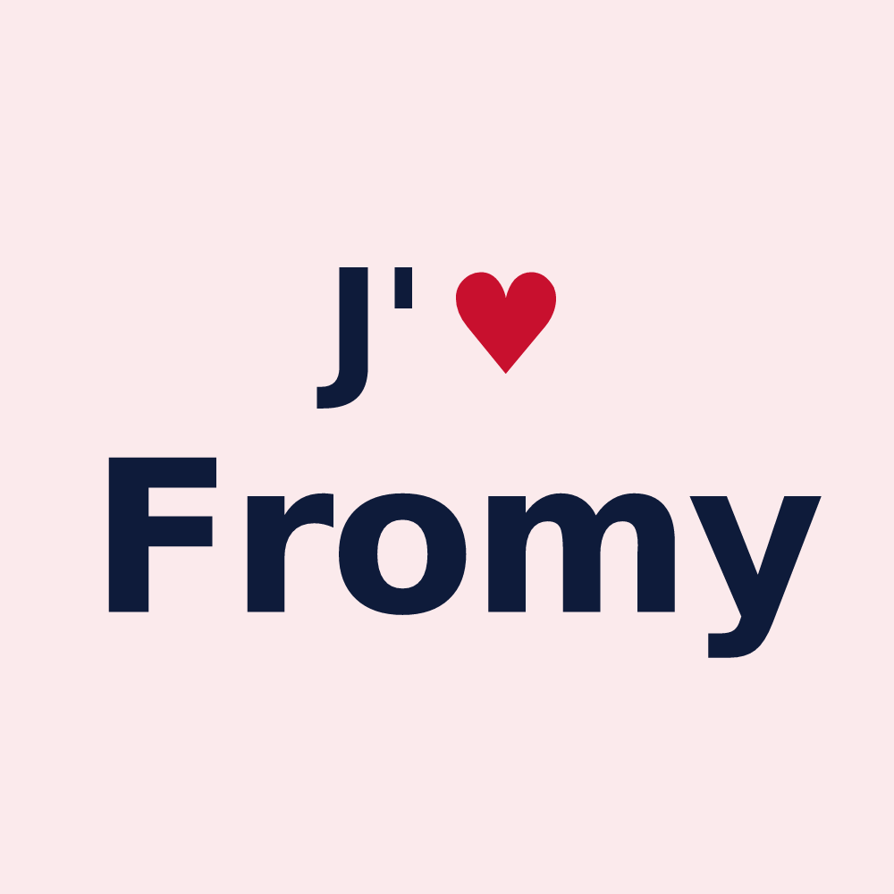 Magnet personnalisé Fromy — design J'aime Fromy