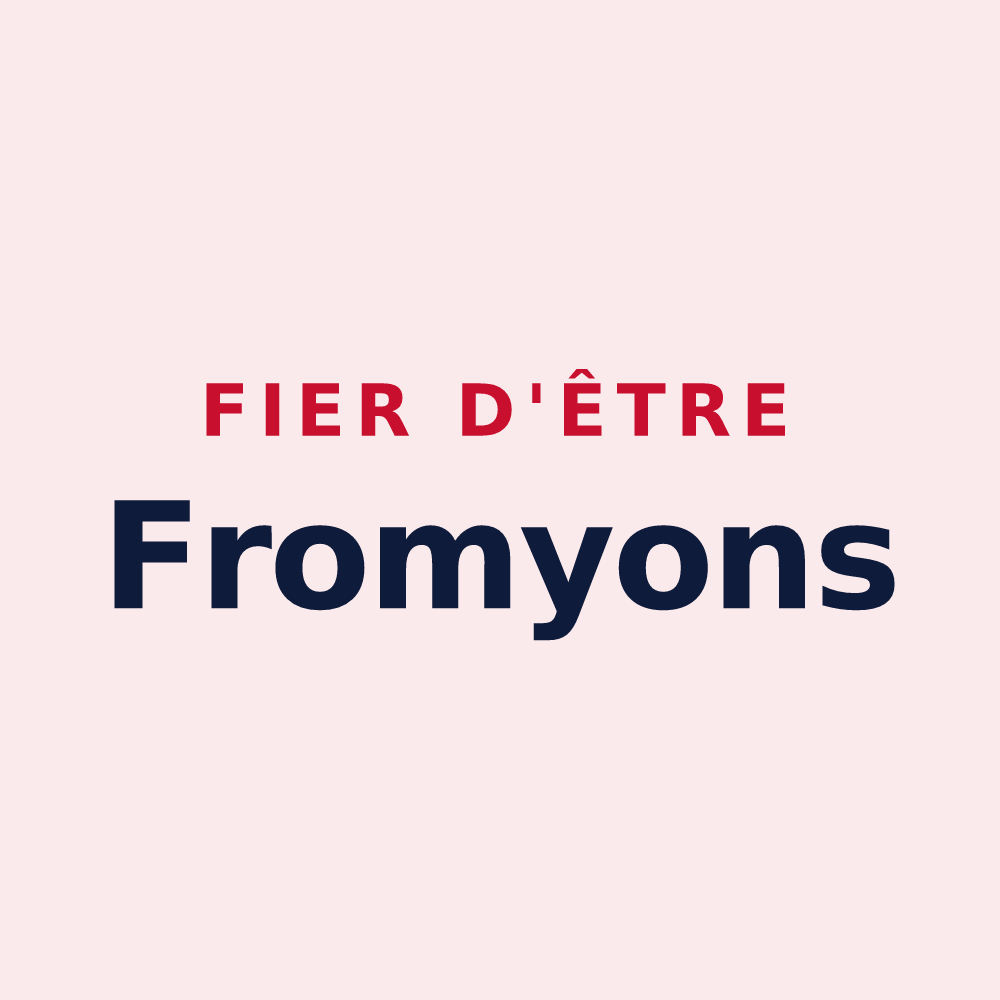 Magnet « Fier d'être Fromyons » — design pour Fromy