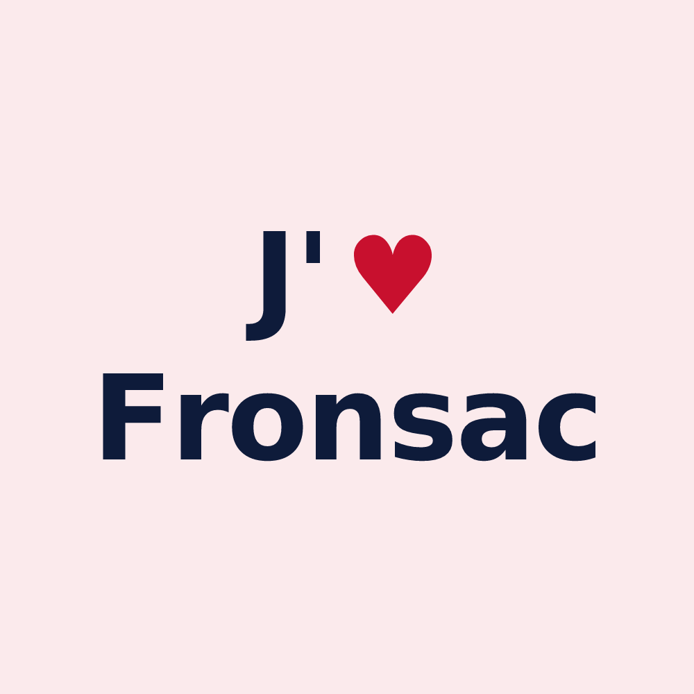 Magnet personnalisé Fronsac — design J'aime Fronsac