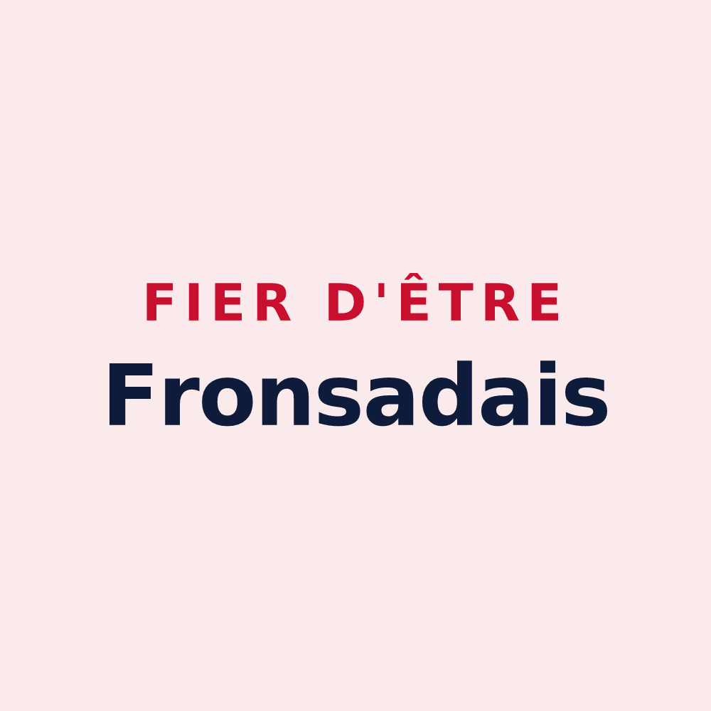 Magnet « Fier d'être Fronsadais » — design pour Fronsac