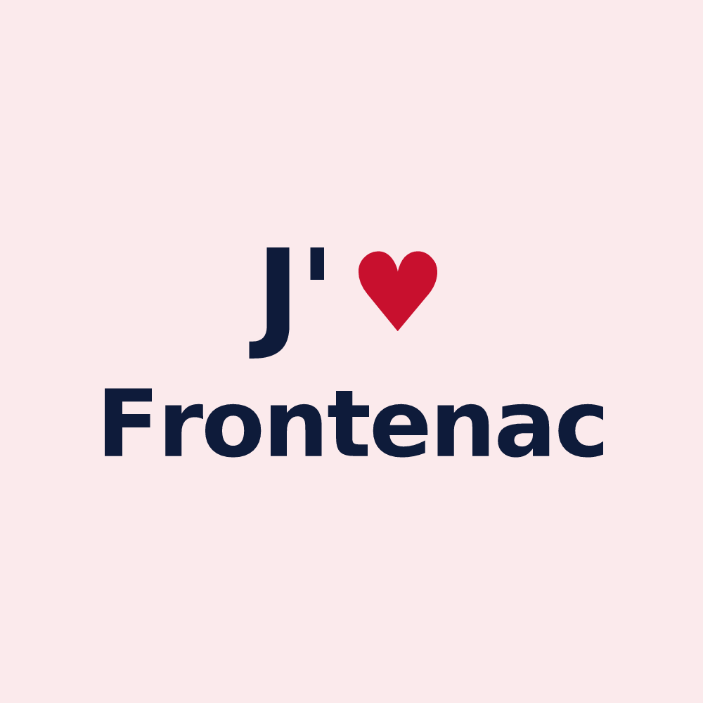 Magnet personnalisé Frontenac — design J'aime Frontenac