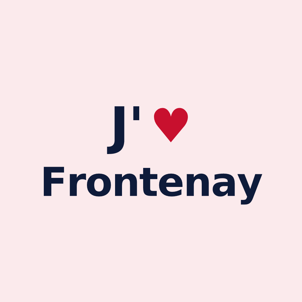 Magnet personnalisé Frontenay — design « J'aime Frontenay » imprimé sur le magnet