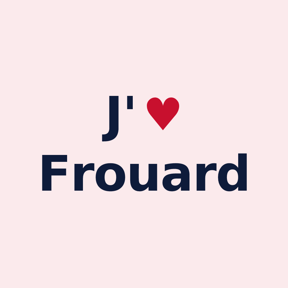 Magnet personnalisé Frouard — design J'aime Frouard