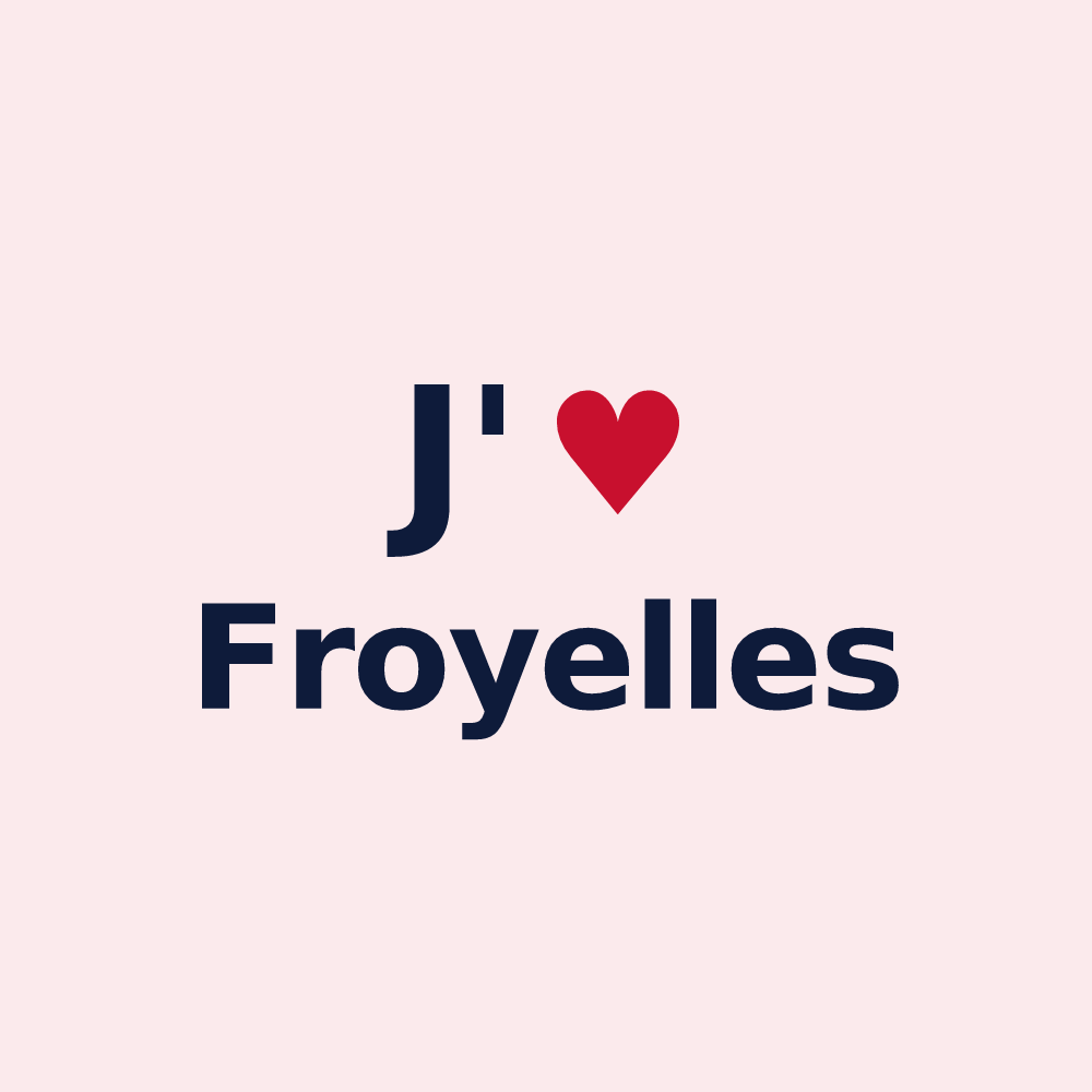 Magnet personnalisé Froyelles — design J'aime Froyelles