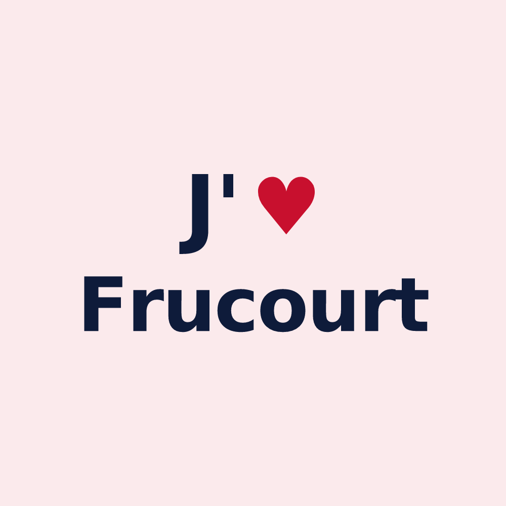 Magnet personnalisé Frucourt — design J'aime Frucourt