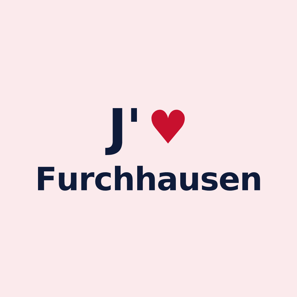Magnet personnalisé Furchhausen — design J'aime Furchhausen