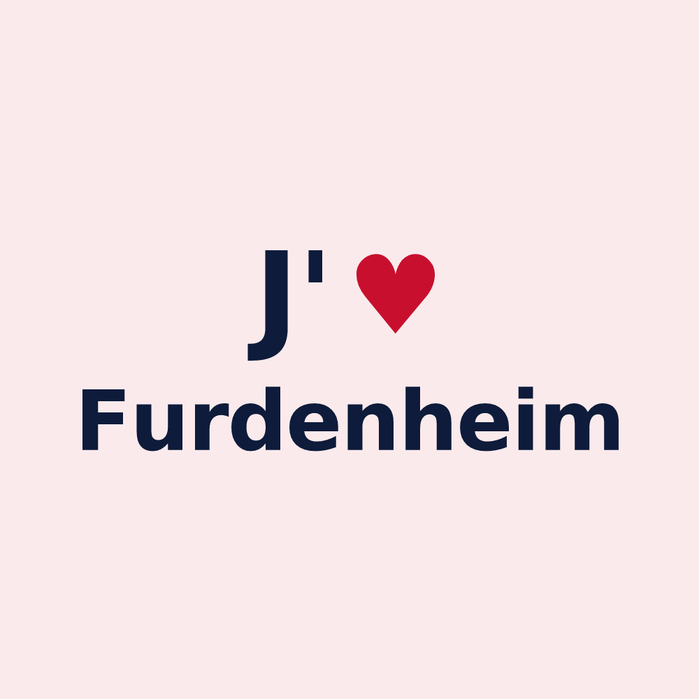 Magnet personnalisé Furdenheim — design J'aime Furdenheim