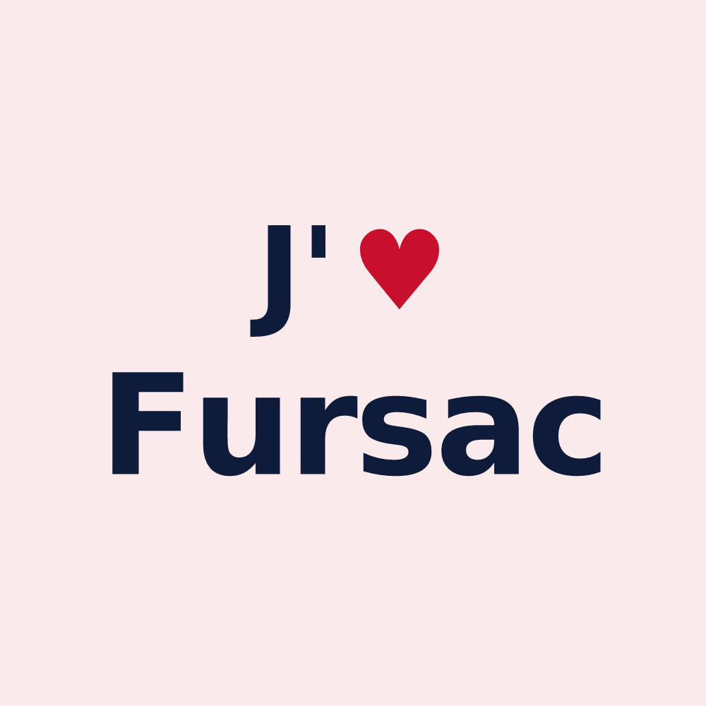 Magnet personnalisé Fursac — design J'aime Fursac