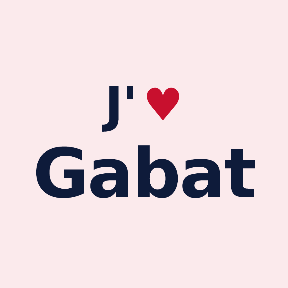 Magnet personnalisé Gabat — design J'aime Gabat